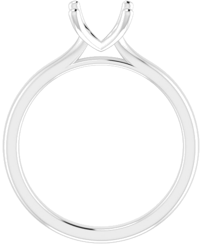 14K White 5.8 mm Round Solitaire Engagement Ring Mounting (2)