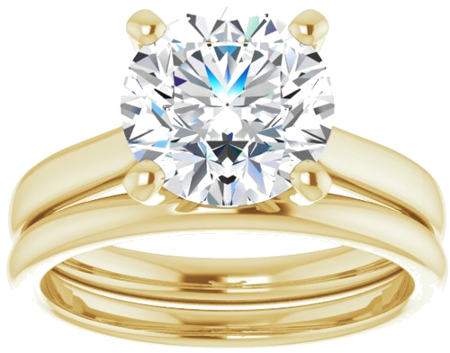 14K Yellow 8.8 mm Round Engagement Ring Mounting (8)