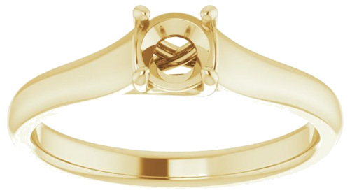 14K Yellow 4.8 mm Round Solitaire Engagement Ring Mounting (3)