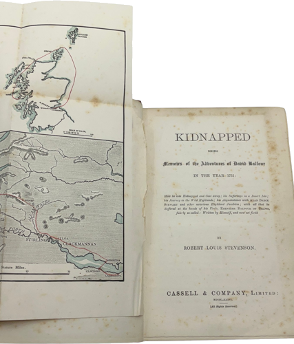 Антикварна книга „Kidnapped“ (R. L. Stevenson, 1886 г.) (1)