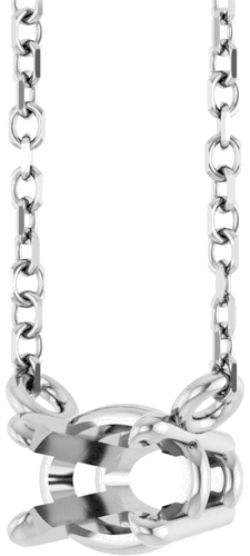 Sterling Silver 6x4 mm Oval 18  Necklace Mounting (2)