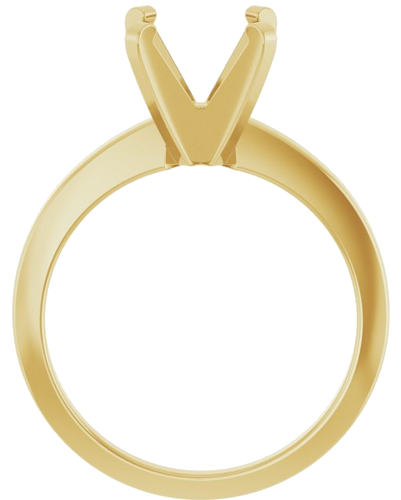 14K Yellow 8 mm Round Solitaire Engagement Ring Mounting (2)