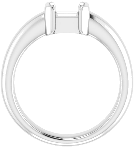 Sužadėtuvių Žiedas „Half Bezel Solitaire“ 585 Baltojo Aukso Asscher 6mm (2)