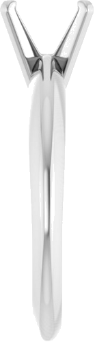 14K White 6.5x4.5 mm Emerald Solitaire Engagement Ring Mounting (4)