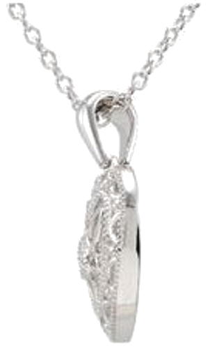 Pakabukas „Granulated Filigree Heart“ 925 Sidabro Round 1.1mm (2)