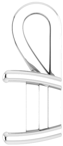 Pakabukas „Solitaire“ 585 Baltojo Aukso Emerald 9mm x 7mm (3)