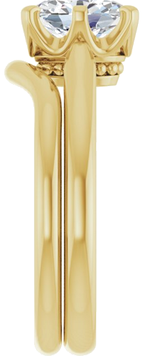 Sužadėtuvių Žiedas „Solitaire“ 585 Geltonojo Aukso Oval 8mm x 6mm (9)