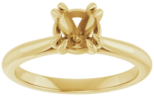 Sužadėtuvių Žiedas „Solitaire“ 585 Geltonojo Aukso Round 6.5mm (3)