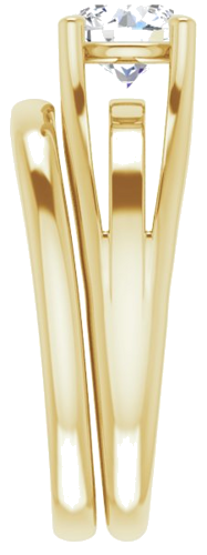 14K Yellow 6.5 mm Round Solitaire Engagement Ring Mounting (9)