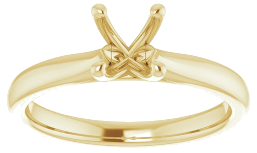 Sužadėtuvių Žiedas „Solitaire“ 585 Geltonojo Aukso Oval 7mm x 5mm (3)