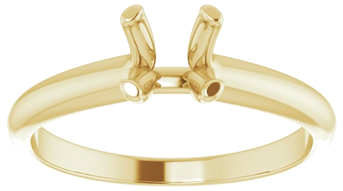 14K Yellow 6 mm Round Solitaire Engagement Ring Mounting (3)