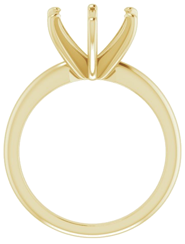 14K Yellow  10 mm Round Solitaire Engagement Ring Mounting (2)
