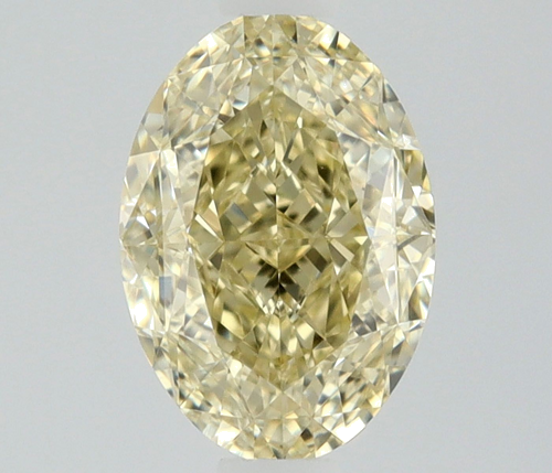 0.7 carat Fancy Light Yellow-VS1 Natūralus Oval Deimantas (1)