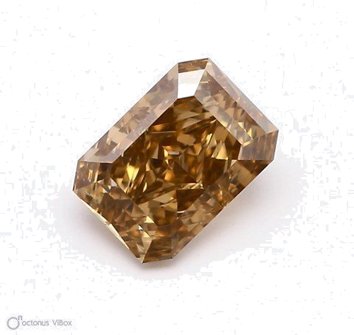 0.74 carat Fancy Brownish Yellow-VVS1 Natūralus Radiant Deimantas (1)