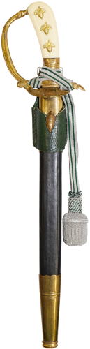 1933–1937 originalus Vokietijos Reichsforstdienst (RFD) paradinis durklas (3)