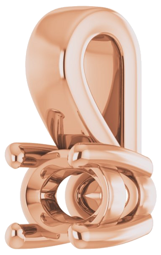 14K Rose 4x3 mm Oval Pendant Mounting (2)