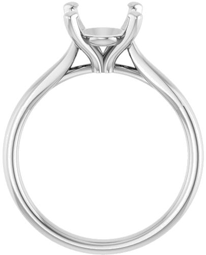 14K White 10x8 mm Oval Engagement Ring Mounting (2)