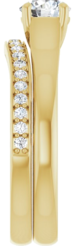 Sužadėtuvių Žiedas „Solitaire“ 585 Geltonojo Aukso Round 5.2mm (9)