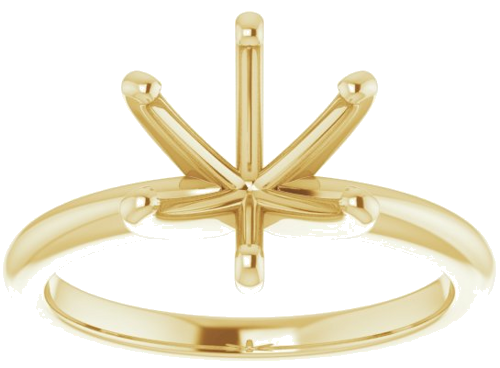 14K Yellow  8.8 mm Round Solitaire Engagement Ring Mounting (3)