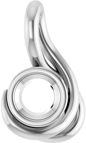 Pakabukas „Solitaire“ 585 Baltojo Aukso Round 4.4mm (1)