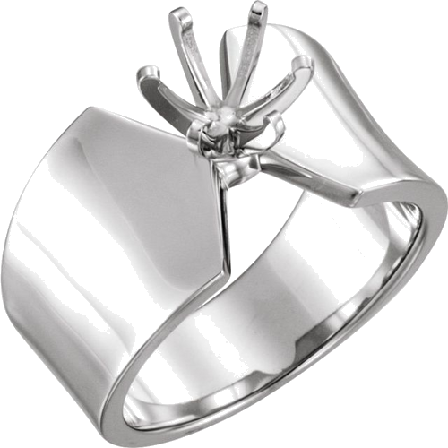 Sužadėtuvių Žiedas „Solitaire“ 585 Baltojo Aukso Round 6.5mm (1)