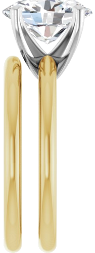 Sužadėtuvių Žiedas „Solitaire“ 585 Baltojo Ir Geltonojo Aukso Oval 10mm x 8mm (9)