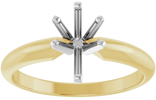 14K Yellow   White 8.5x5 mm Pear 6-Prong Ring Mounting (3)