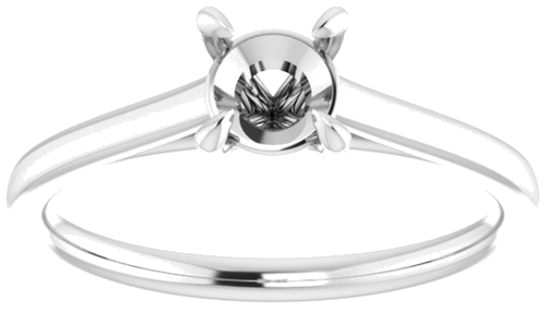 Sužadėtuvių Žiedas „Solitaire“ 585 Baltojo Aukso Round 5.2mm (3)