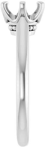 14K White 6.5 mm Round Solitaire Engagement Ring Mounting (4)