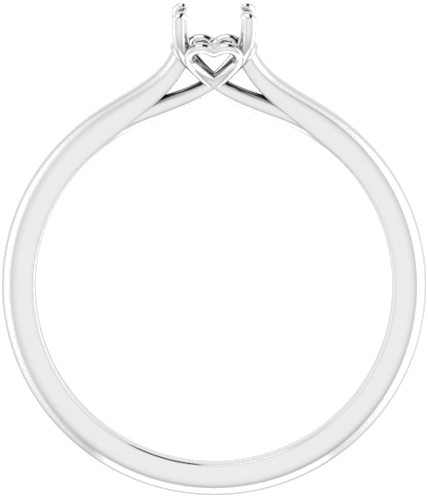 Sužadėtuvių Žiedas „Solitaire“ 585 Baltojo Aukso Round 4.4mm (2)