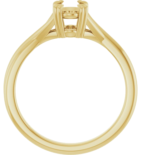 Sužadėtuvių Žiedas „Solitaire“ 585 Geltonojo Aukso Oval 7mm x 5mm (2)