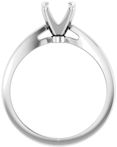 Sužadėtuvių Žiedas „Solitaire“ 585 Baltojo Aukso Round 6.5mm (2)