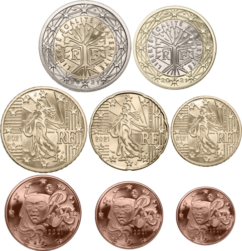 2021 France UNC Euro coin set (1)