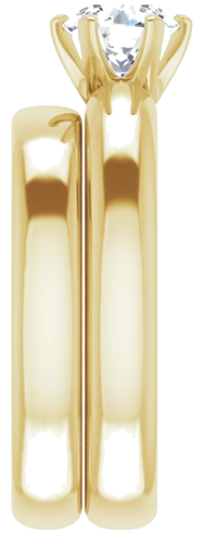 14K Yellow 6 mm Round Engagement Ring Mounting (9)