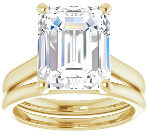 Sužadėtuvių Žiedas 18k yellow gold Emerald 11mm x 9mm (8)
