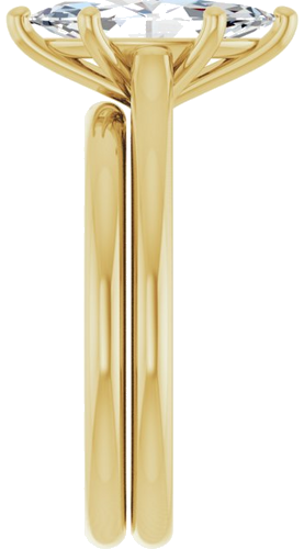 18K Yellow 12x6 mm Marquise Solitaire Engagement Ring Mounting (9)