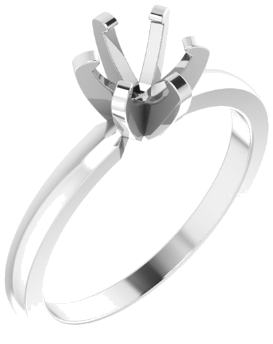 Sužadėtuvių Žiedas „Solitaire“ 585 Baltojo Aukso Round 5.8mm (1)