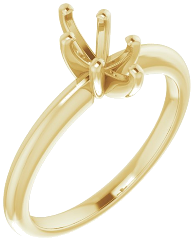 14K Yellow  8x4 mm Marquise Solitaire Engagement Ring Mounting (1)