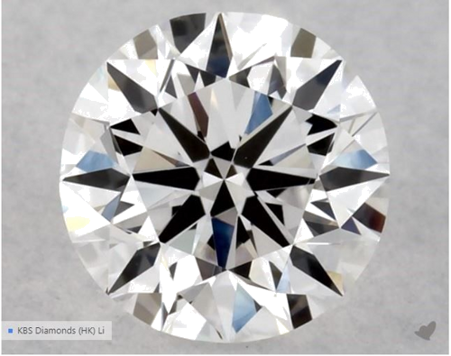 0.5 carat E-VS1 Excellent cut Natūralus Round Deimantas (1)