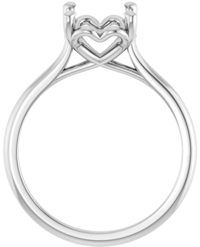 14K White  10x8 mm Oval Solitaire Engagement Ring Mounting (2)