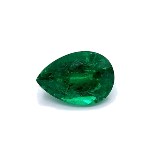 3.63 carat GREEN BRILLIANTSTEP cut Pear Smaragdas (1)