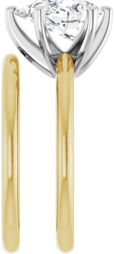 14K Yellow   White  10x7 mm Pear Solitaire Engagement Ring Mounting (9)