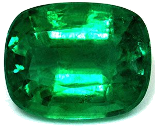 3.5 carat GREEN Cushion Smaragdas (1)