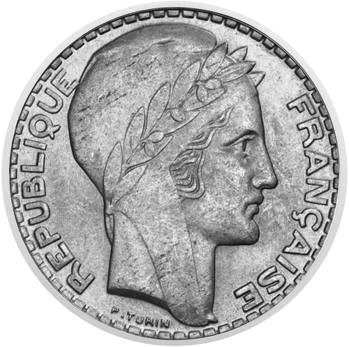 20 франков Франция (1870–1941) серебряная монета (2)