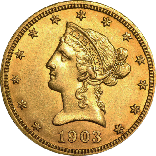 10 dolerių Erelis/Liberty head JAV auksinė moneta (1)