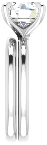 Platinum  9 mm Round Solitaire Engagement Ring Mounting (9)