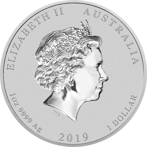 1 унция Годината на прасето 2019 (Lunar II) Австралия Сребърна монета (2)