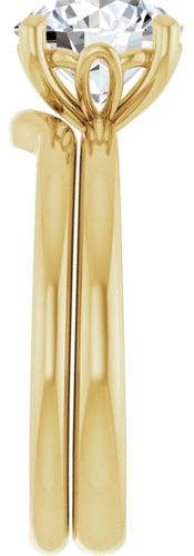 14K Yellow 8 mm Round Solitaire Engagement Ring Mounting (9)