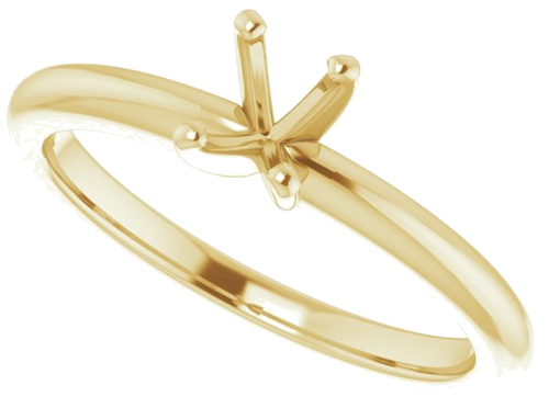 14K Yellow  6x4 mm Oval Solitaire Engagement Ring Mounting (5)