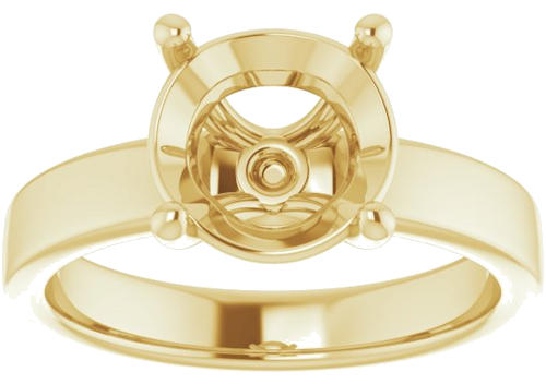 Sužadėtuvių Žiedas „Solitaire“ 585 Geltonojo Aukso Round 9mm (3)